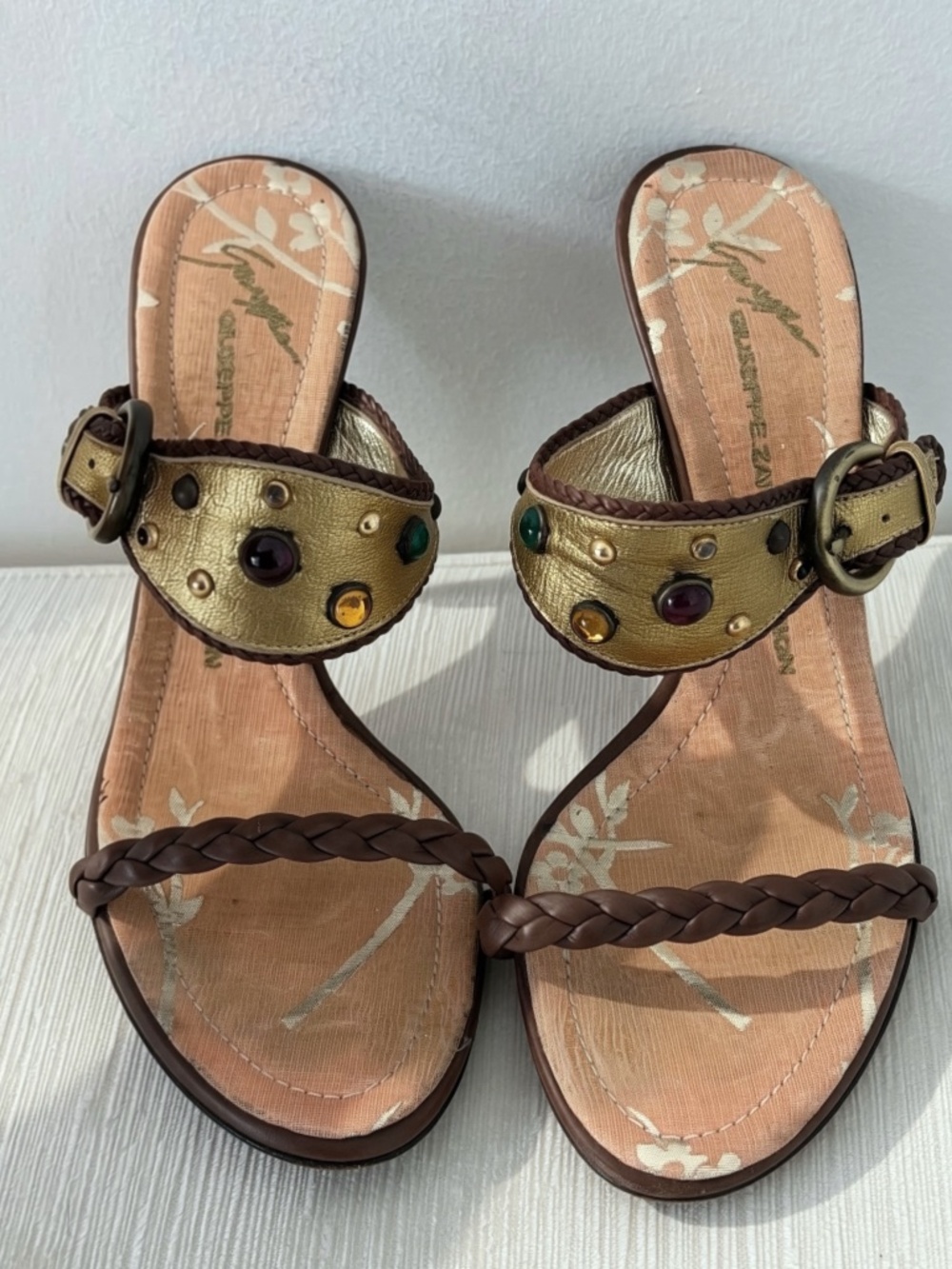Giuseppe Zanotti Design Jeweled Sandals Size 38 - Picture 3 of 7